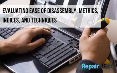 Evaluating ease of disassembly: methods, criteria and levers for sustainable eco-design